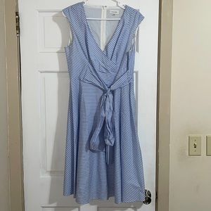 Calvin Klein Blue/White Striped Dress